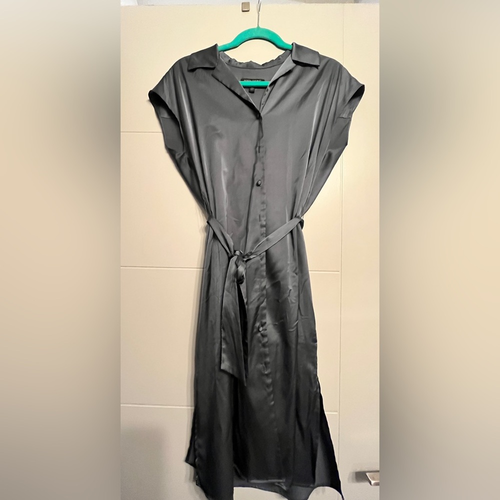 Banana Republic Gray Silk Shirt Dress sz xs - worn once